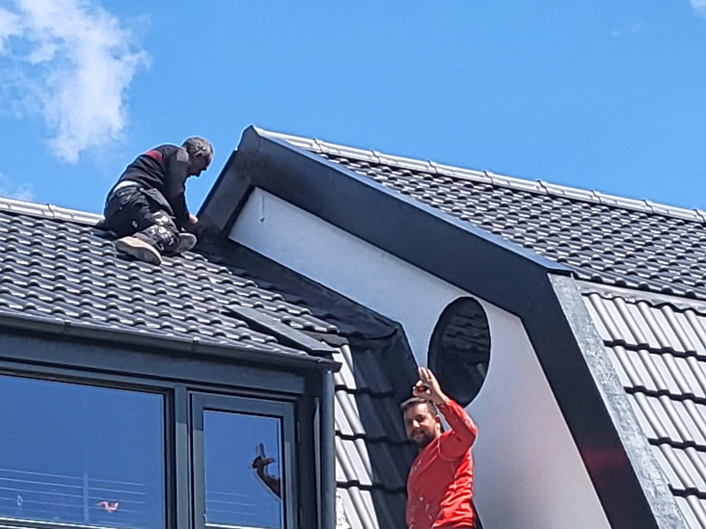 Afwerking van een dakkapel.